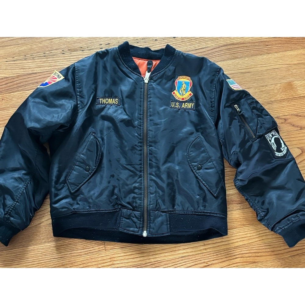 VTG King Cobra U.S. Army‎ Flight Bomber Jacket Men's Arizona POW Patch USA